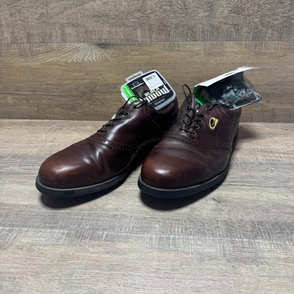 FootJoy Brown Leather Softspike Golf Shoes Men's Size 12